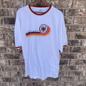 Vintage German National Flag Shirt XXL Y2K Flag Collar & Sleeves 2XL German NWOT